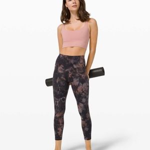 Lululemon Align High Rise 25" Diamond Dye Grey Pink Leggings Size 6